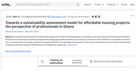 Towards a sustainability assessment model for affordable housing .